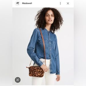 Madewell Denim Banded-Collar Shirt XL